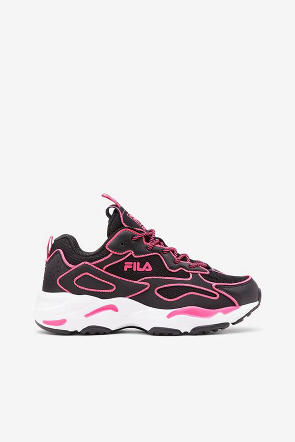 Fila Ray Tracer Neon Women's Sneakers - Black,NZ 758-5421